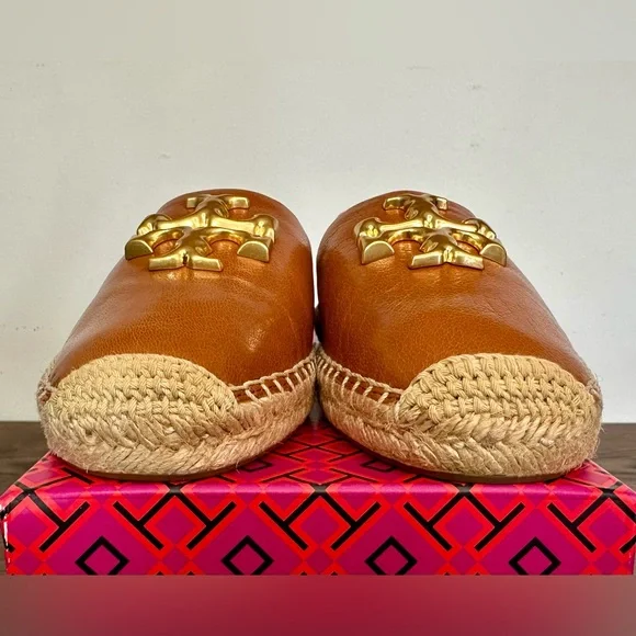 New Tory Burch Eleanor Espadrilles in Bourbon Size 7